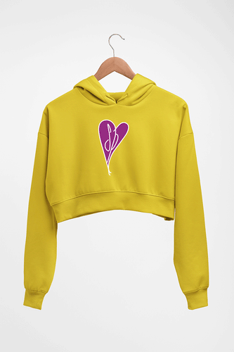 Smashing Pumpkins Crop HOODIE FOR WOMEN-Mustard Yellow-Ektarfa.online