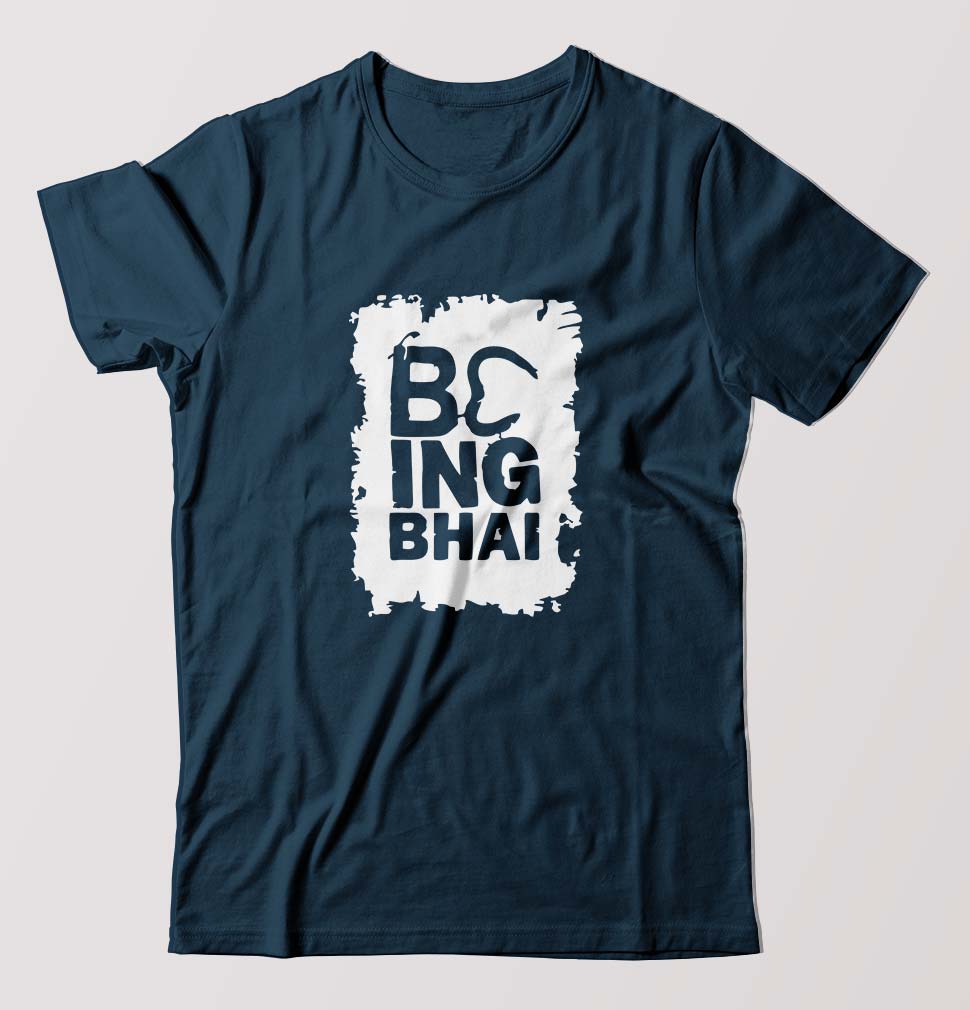 Being Bhai T-Shirt for Men-Petrol Blue-Ektarfa.online