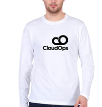 Load image into Gallery viewer, CloudOps Full Sleeves T-Shirt for Men-White-Ektarfa.online
