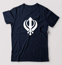 Load image into Gallery viewer, sikh T-Shirt for Men-Navy Blue-Ektarfa.online
