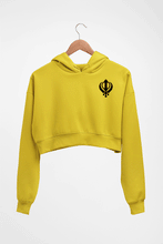 Load image into Gallery viewer, sikh Crop HOODIE FOR WOMEN-Mustard Yellow-Ektarfa.online
