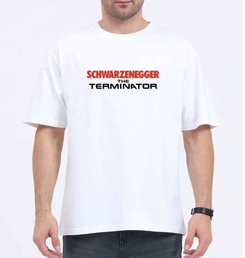 terminator Oversized T-Shirt for Men-White-Ektarfa.online