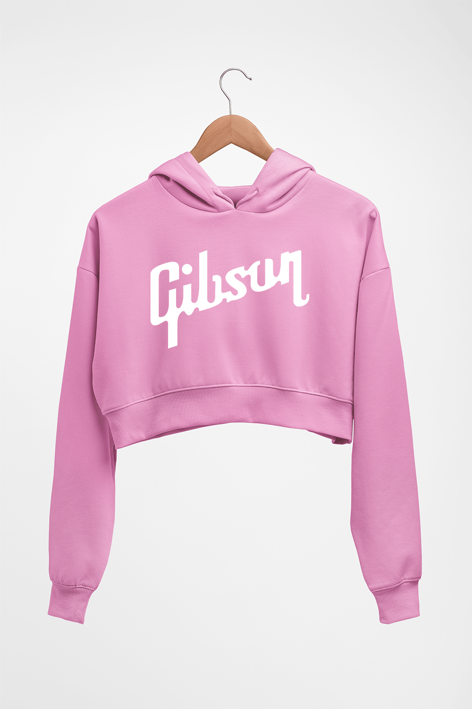 gibson Crop HOODIE FOR WOMEN-Light Baby Pink-Ektarfa.online