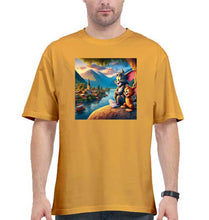 Load image into Gallery viewer, Tom and Jerry Oversized T-Shirt for Men-Golden Yellow-Ektarfa.online
