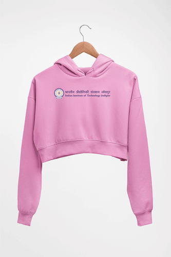 iit jodhpur Crop HOODIE FOR WOMEN-Light Baby Pink-Ektarfa.online