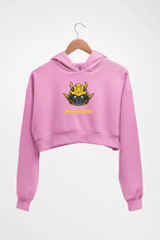 Load image into Gallery viewer, Transformers Bumblebee Crop HOODIE FOR WOMEN-Light Baby Pink-Ektarfa.online
