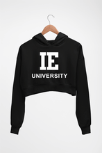 Load image into Gallery viewer, IE University Crop HOODIE FOR WOMEN-Black-Ektarfa.online
