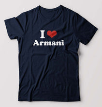 Load image into Gallery viewer, I Love Armani T-Shirt for Men-Navy Blue-Ektarfa.online

