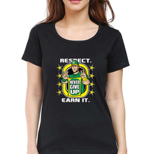 Load image into Gallery viewer, john cena never give up T-Shirt for Women-Black-Ektarfa.online
