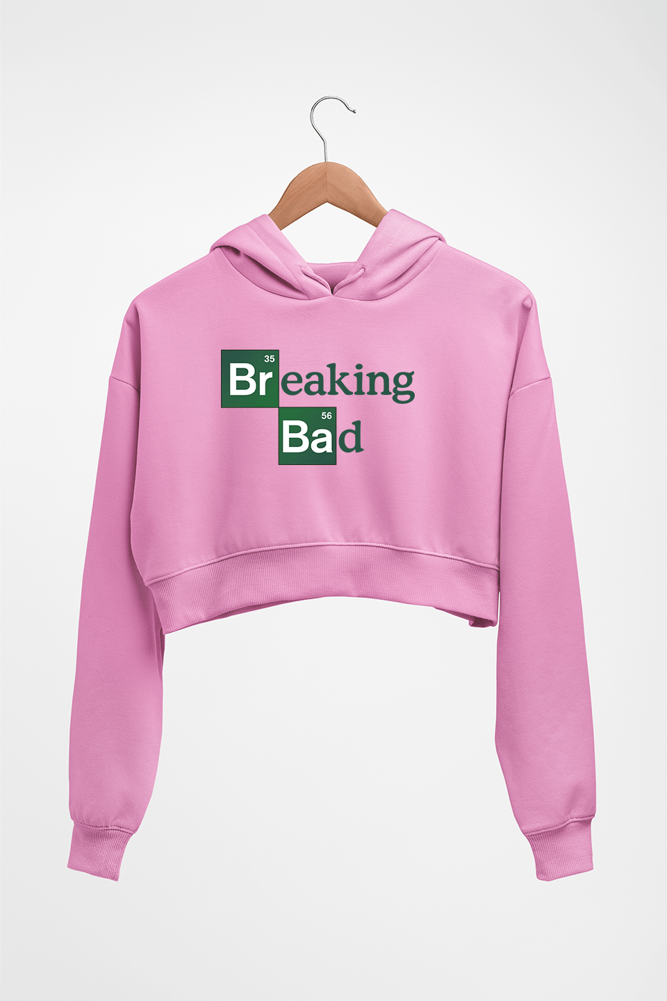 Breaking Bad Crop HOODIE FOR WOMEN-Light Baby Pink-Ektarfa.online