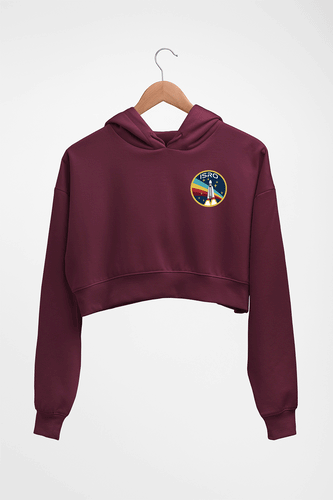 Isro Crop HOODIE FOR WOMEN-Maroon-Ektarfa.online