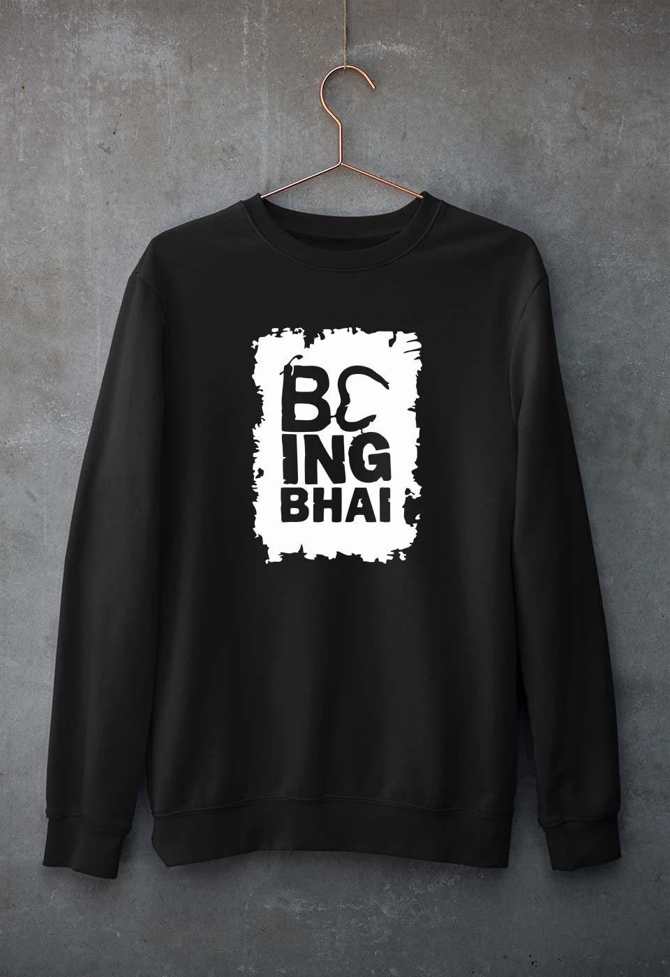 Being Bhai Sweatshirt for Men/Women-Black-Ektarfa.online