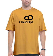 Load image into Gallery viewer, CloudOps Oversized T-Shirt for Men-Golden Yellow-Ektarfa.online
