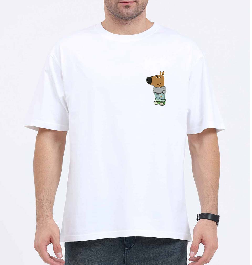 Chill guy Oversized T-Shirt for Men-White-Ektarfa.online