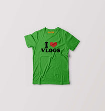 Load image into Gallery viewer, I LOVE VLOGS T-Shirt for Boy/Girl-Flag Green-Ektarfa.online
