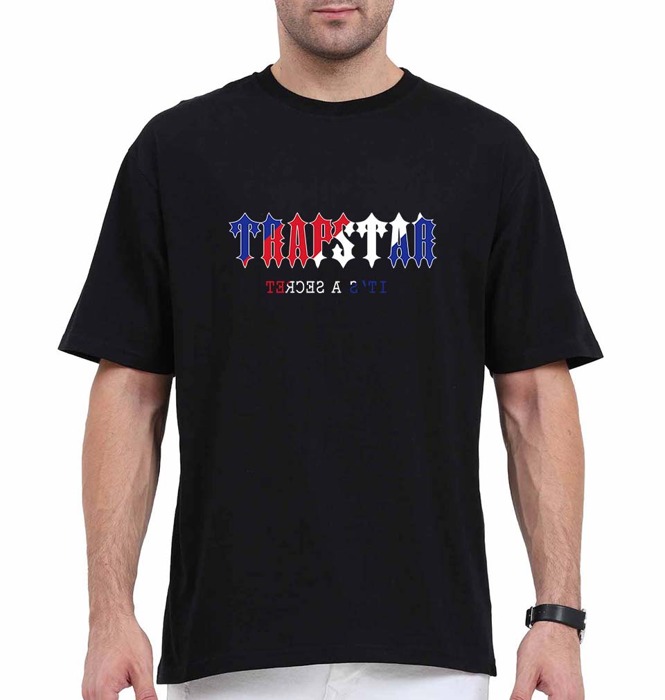Trapstar Oversized T-Shirt for Men-Black-Ektarfa.online