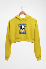 Load image into Gallery viewer, Stone Cold Steve Austin Crop HOODIE FOR WOMEN-Mustard Yellow-Ektarfa.online
