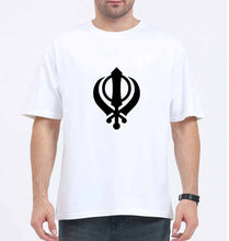 Load image into Gallery viewer, sikh Oversized T-Shirt for Men-White-Ektarfa.online
