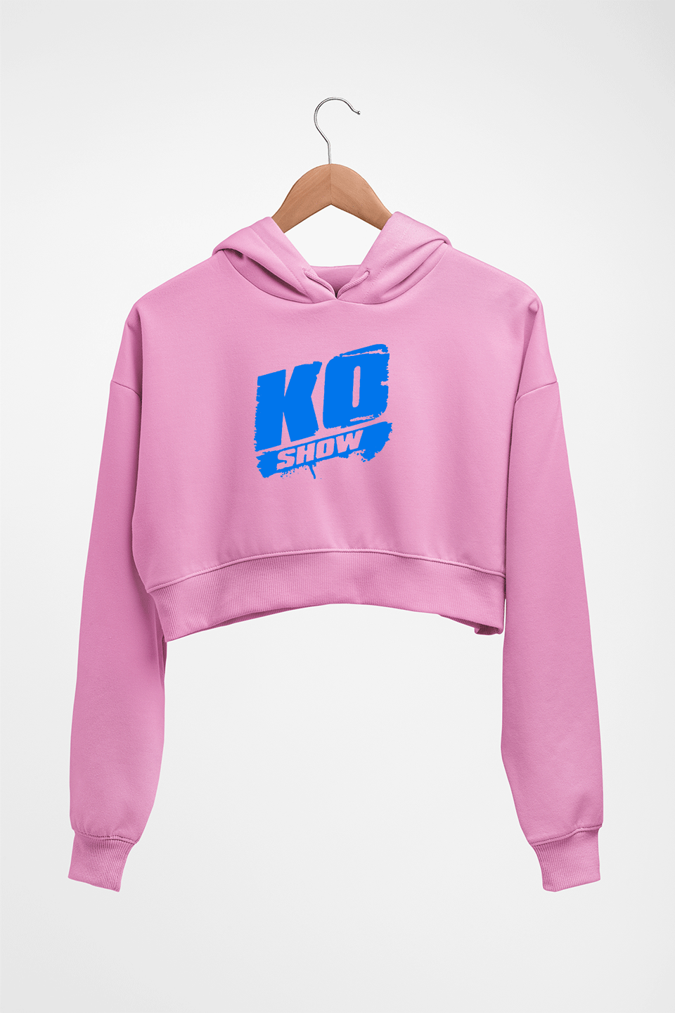 WWE KEVIN OWENS Crop HOODIE FOR WOMEN-Light Baby Pink-Ektarfa.online