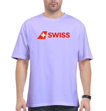 Load image into Gallery viewer, swiss Oversized T-Shirt for Men-Lavender-Ektarfa.online
