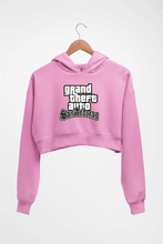 Load image into Gallery viewer, GTA San Crop HOODIE FOR WOMEN-Light Baby Pink-Ektarfa.online
