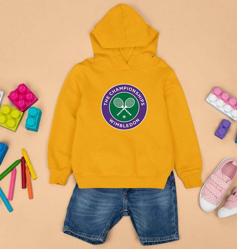 wimbledon Kids Hoodie for Boy/Girl-Mustard Yellow-Ektarfa.online
