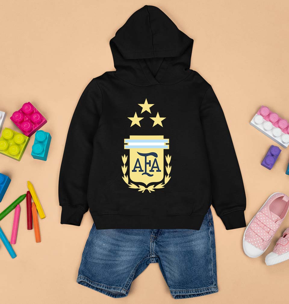 Argentina Football Kids Hoodie for Boy/Girl-Black-Ektarfa.online