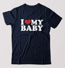 Load image into Gallery viewer, I LOVE MY BABY T-Shirt for Men-Navy Blue-Ektarfa.online
