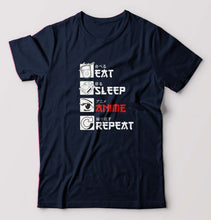 Load image into Gallery viewer, Eat Sleep Anime Repeat T-Shirt for Men

