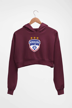 Load image into Gallery viewer, Bengaluru FC Crop HOODIE FOR WOMEN-Maroon-Ektarfa.online

