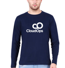 Load image into Gallery viewer, CloudOps Full Sleeves T-Shirt for Men-Navy Blue-Ektarfa.online
