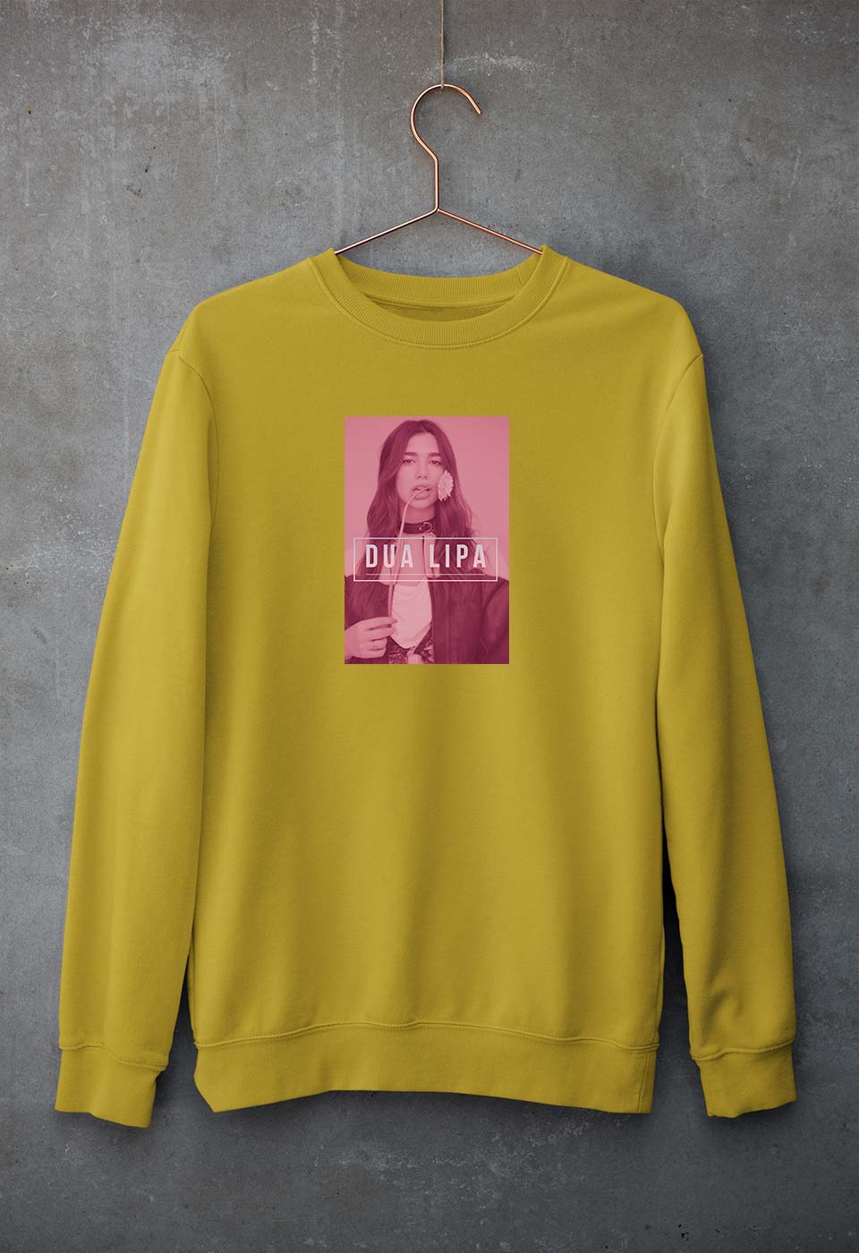 dua lipa Sweatshirt for Men/Women-Mustard Yellow-Ektarfa.online