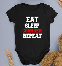 Load image into Gallery viewer, eat sleep conquer repeat Kids Romper For Baby Boy/Girl
