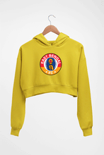Load image into Gallery viewer, East Bengal FC Crop HOODIE FOR WOMEN-Mustard Yellow-Ektarfa.online
