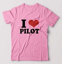 Load image into Gallery viewer, I LOVE PILOT T-Shirt for Men-Light Baby Pink-Ektarfa.online
