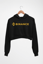 Load image into Gallery viewer, binance Crop HOODIE FOR WOMEN-Black-Ektarfa.online
