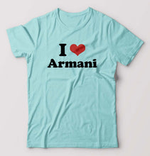 Load image into Gallery viewer, I Love Armani T-Shirt for Men-Baby Blue-Ektarfa.online
