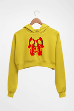 Load image into Gallery viewer, Deftones Skull Crop HOODIE FOR WOMEN-Mustard Yellow-Ektarfa.online
