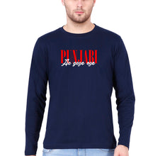 Load image into Gallery viewer, punjabi aa gaye oye Full Sleeves T-Shirt for Men-Navy Blue-Ektarfa.online
