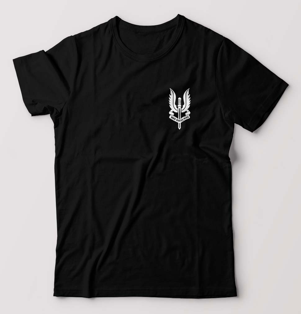Who Dares Wins Balidaan Army T-Shirt for Men-Black-Ektarfa.online