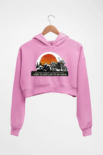 Ride Crop HOODIE FOR WOMEN-Light Baby Pink-Ektarfa.online
