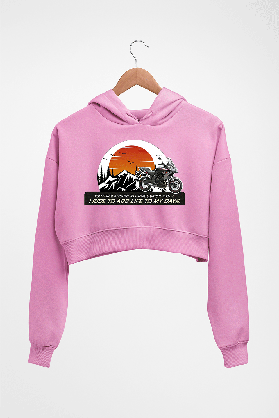 Ride Crop HOODIE FOR WOMEN-Light Baby Pink-Ektarfa.online