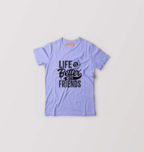 Load image into Gallery viewer, life is better with friends Kids T-Shirt for Boy/Girl-Lavender-Ektarfa.online
