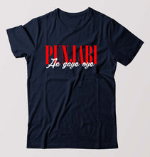 Load image into Gallery viewer, punjabi aa gaye oye T-Shirt for Men-Navy Blue-Ektarfa.online
