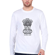 Load image into Gallery viewer, satyamev jayate Full Sleeves T-Shirt for Men-White-Ektarfa.online
