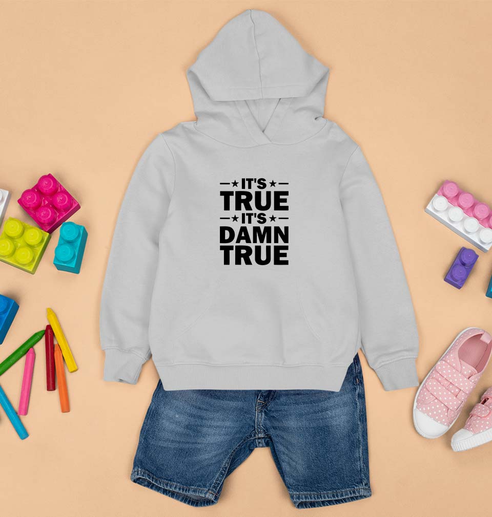 kurt angle it's true it's damn true Kids Hoodie for Boy/Girl-Grey-Ektarfa.online