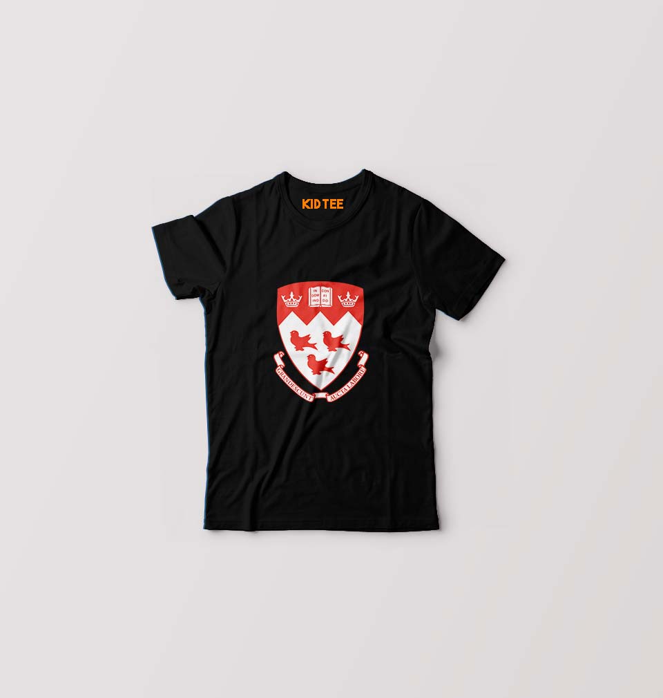 McGill University T-Shirt for Boy/Girl-Black-Ektarfa.online