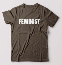 Load image into Gallery viewer, feminist T-Shirt for Men-Olive Green-Ektarfa.online
