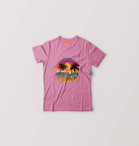beach therapy T-Shirt for Boy/Girl-Pink-Ektarfa.online