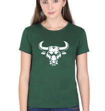 Load image into Gallery viewer, Bull T-Shirt for Women-Dark Green-Ektarfa.online
